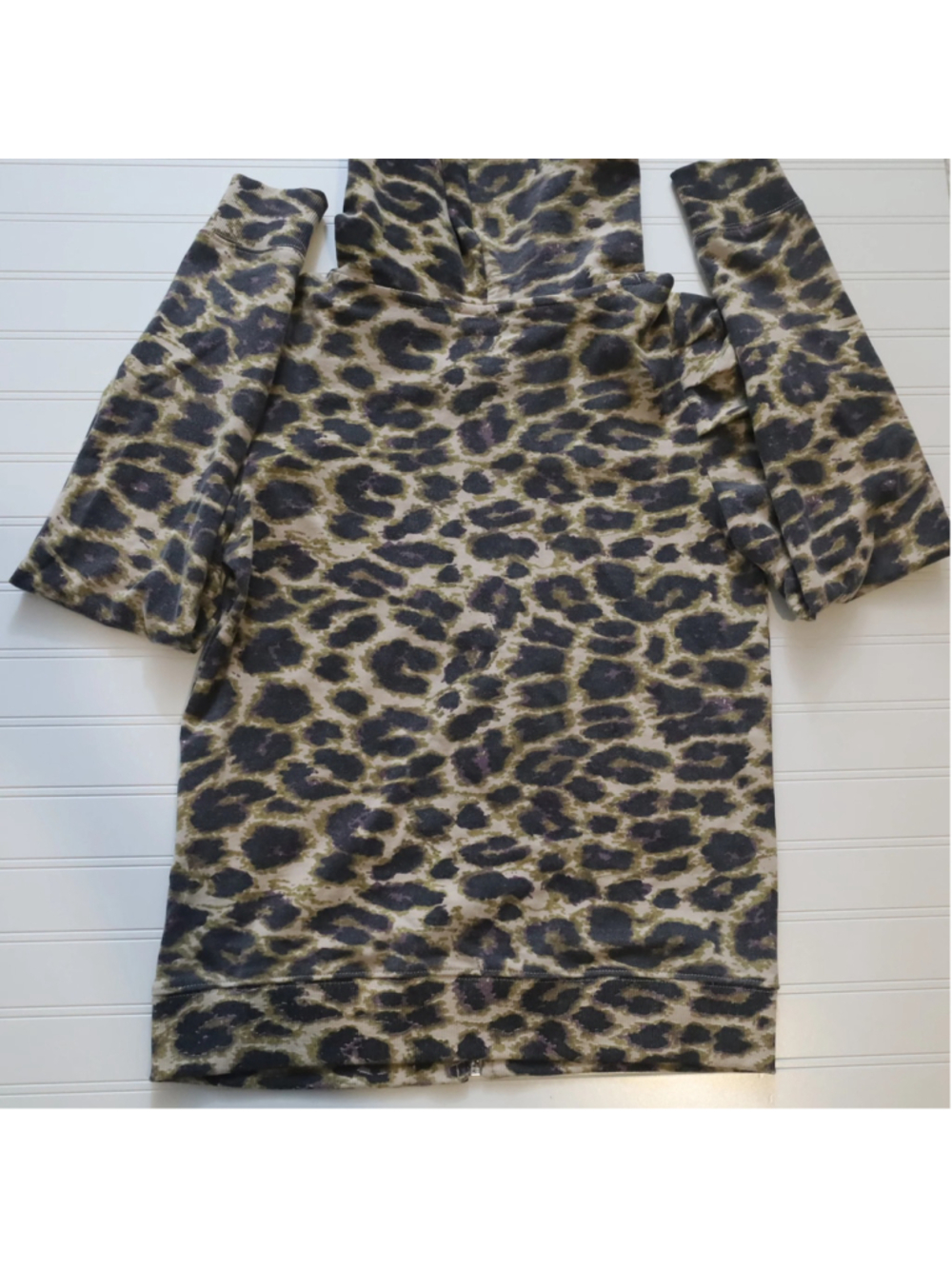 Cloth by Design Zip Up Hoodie Women Jacket Cheetah Print XS - Picture 9 of 10